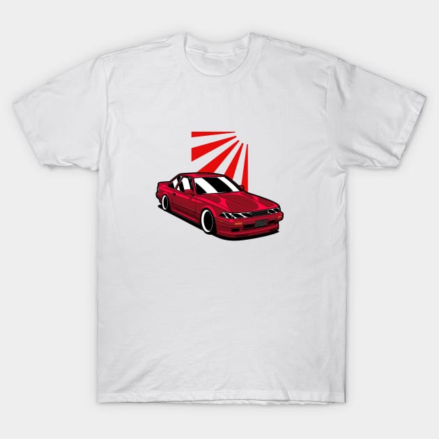 Red Soarer Classic JDM Coupe T-Shirt by KaroCars